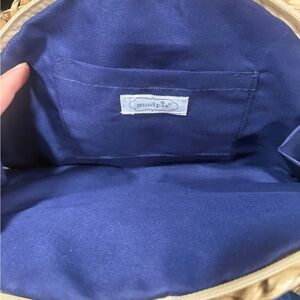 Mud Pie Tan and Navy Women's Toiletry Bag